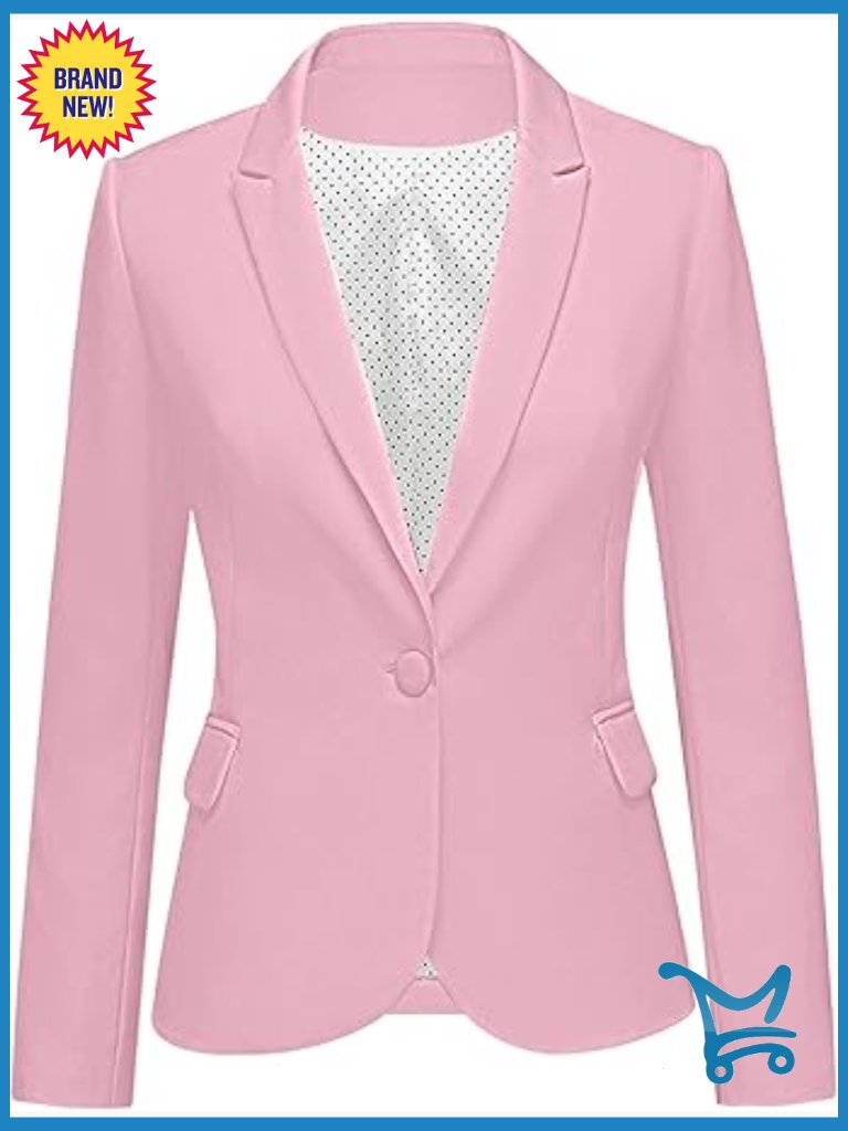 Long Sleeve Notch Lapel Blazer With Pockets